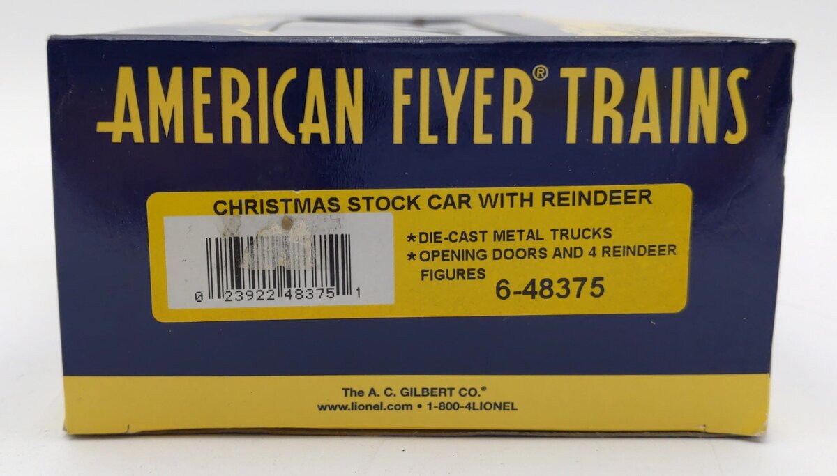 American Flyer 6-48375 S Gauge Christmas Stock Car w/Reindeer #2008