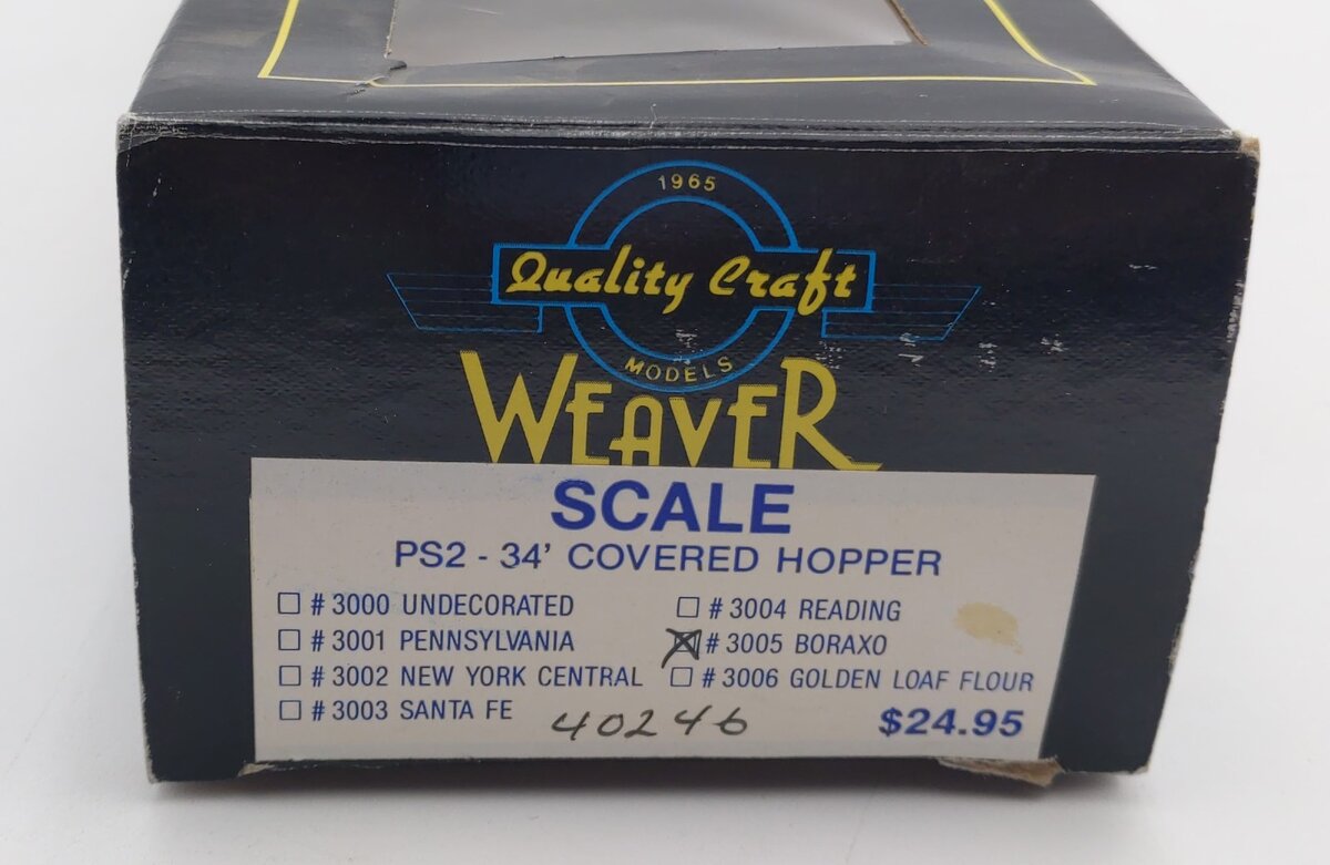 Weaver 40246 O Boraxo PS-2 Covered Hopper LN/Box