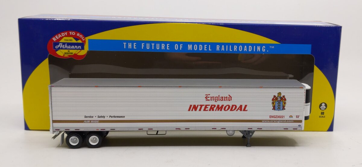Athearn 28485 HO England Intermodal 53' Utility Reefer Trailers