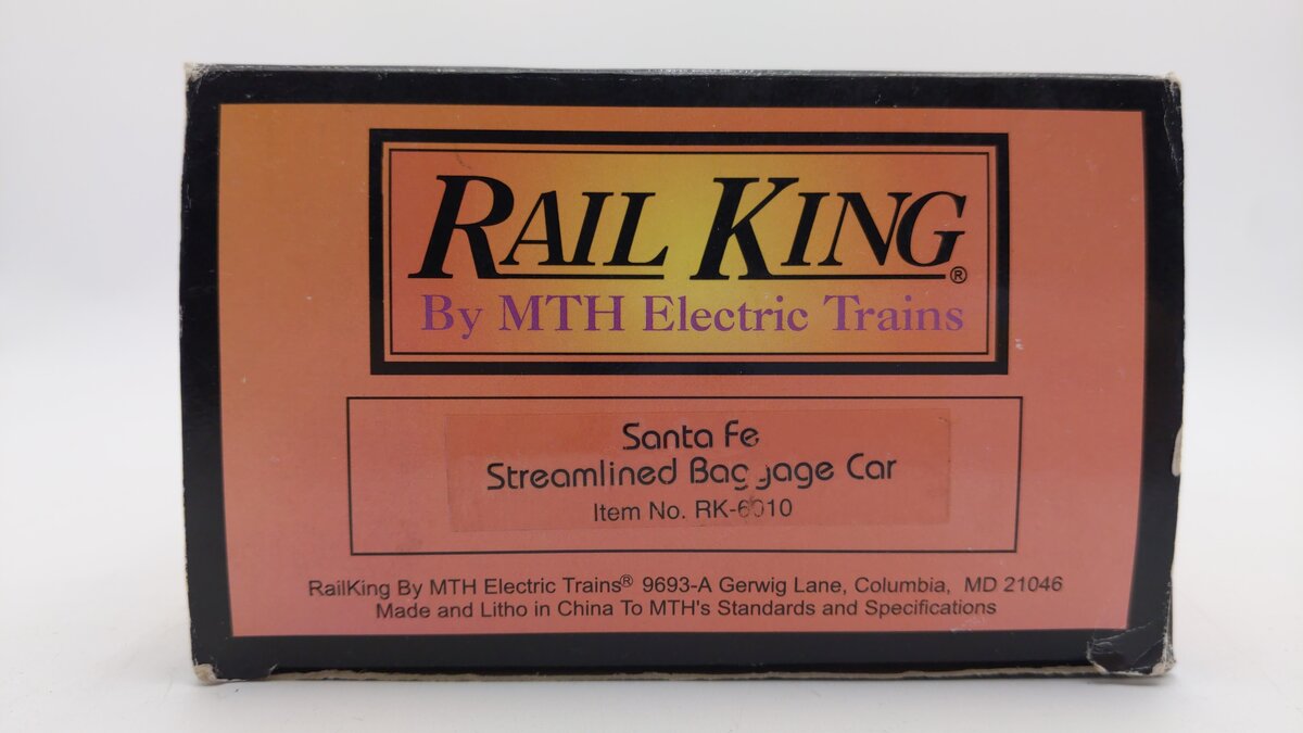 MTH 30-6010 O Gauge Santa Fe Streamlined Baggage Car #3480 LN/Box