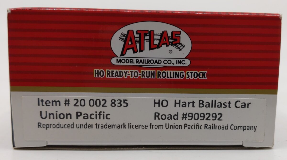 Atlas 20002835 HO Union Pacific Hart Ballast Car #909292