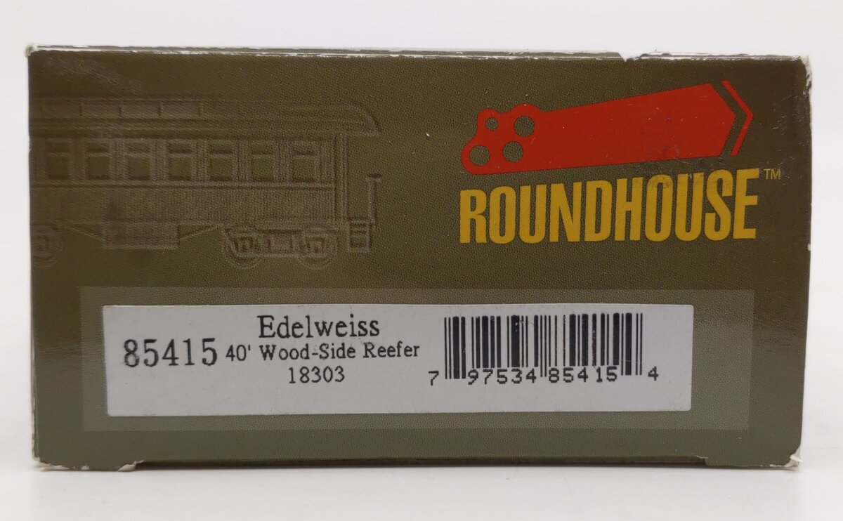 Roundhouse 85415 HO Edelweiss 40' Wood Reefer #18303