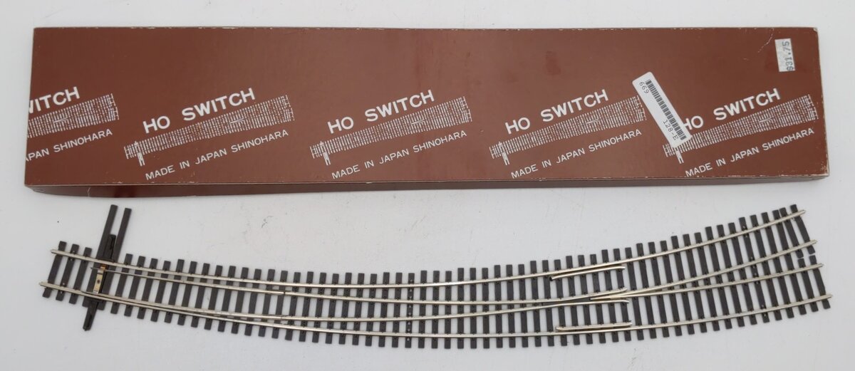 Shinohara Track 128 HO Code 100 Nickel Silver #8 LH Curved Turnout Switch Track