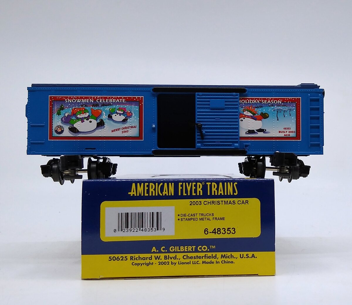 American Flyer 6-48353 S Gauge 2003 Christmas Boxcar