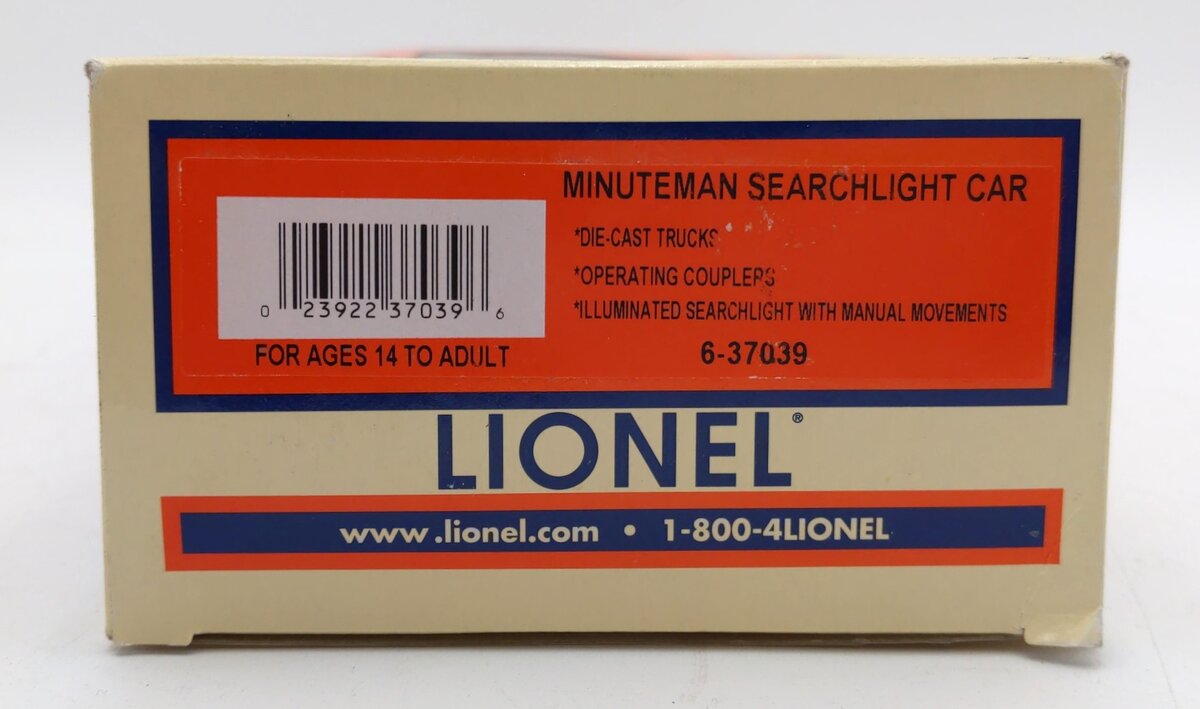 Lionel 6-37039 O US Air Force Minuteman Searchlight Car