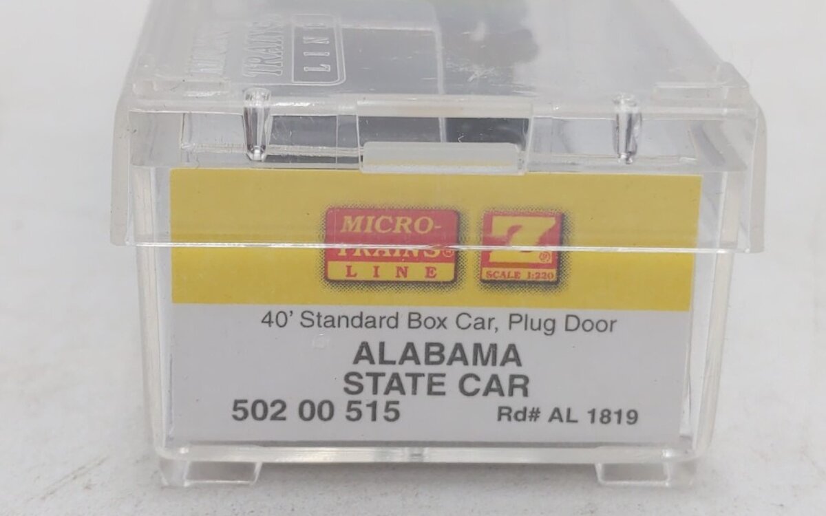 Micro-Trains 50200515 Z Scale Alabama 40' Standard Plug Door Box Car #1819 EX/Box