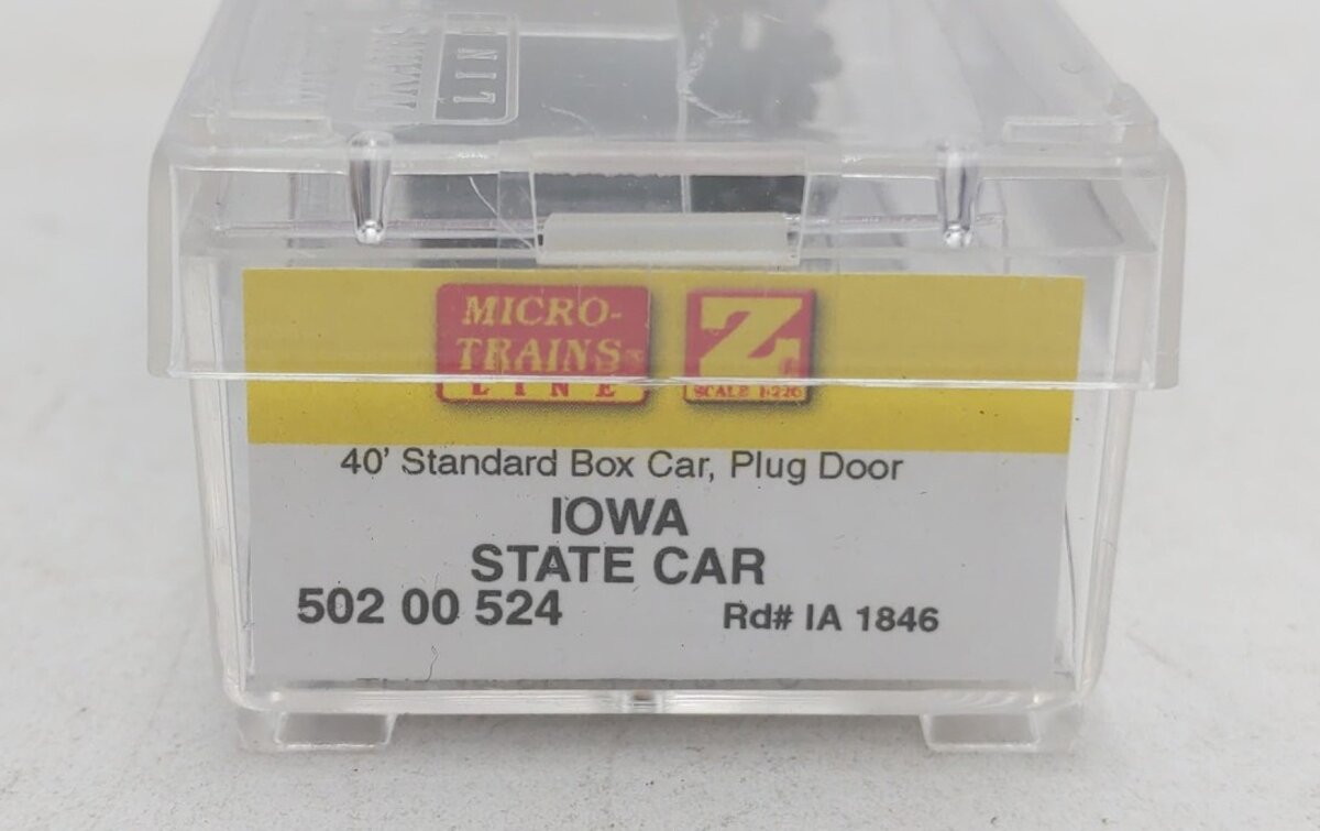 Micro-Trains 50200524 Z Scale Iowa State 40' Standard Plug-Door Box Car #1846 LN/Box