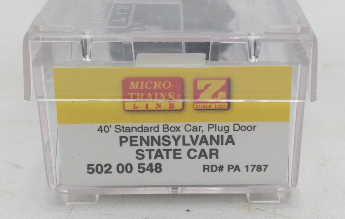 Micro-Trains 50200548 Z Scale Pennsylvania 40' Standard Plug Door Box Car #1787 LN/Box