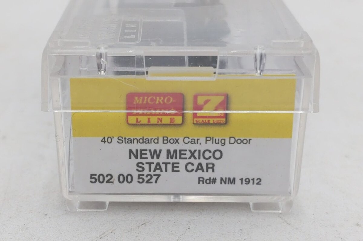 Micro-Trains 50200527 Z Scale New Mexico 40' Standard Plug-Door Box Car #1912 LN/Box