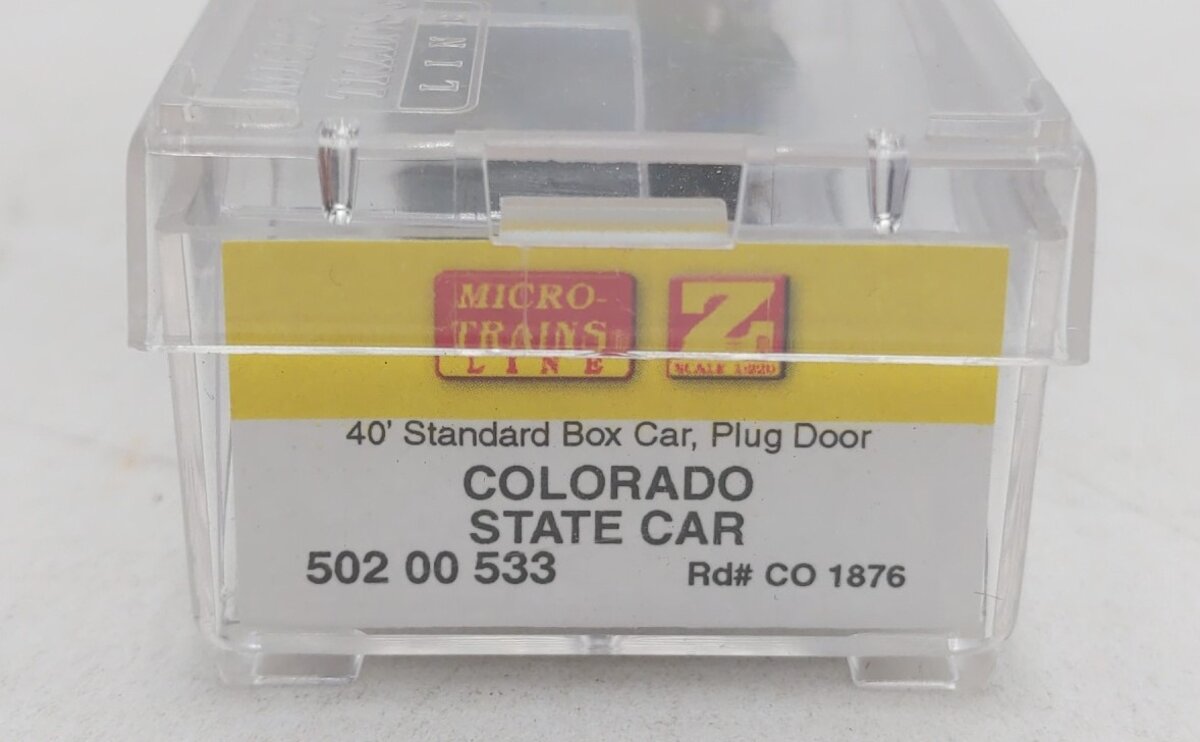 Micro-Trains 50200533 Z Scale Colorado States 40' Plug-Door Box Car #1876
