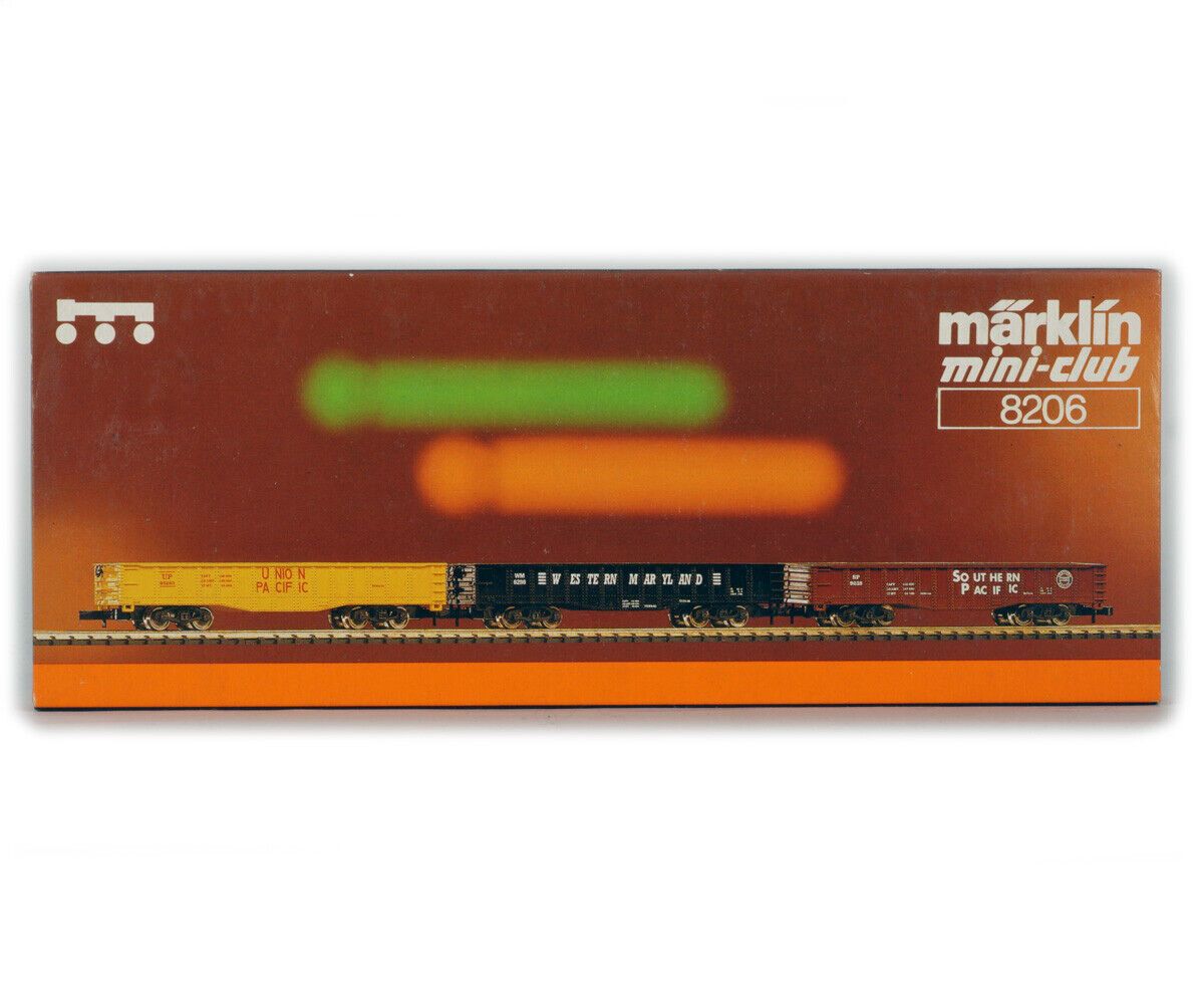 Marklin 8206 Z US Freight Gondola Car Set (Set of 3) NIB