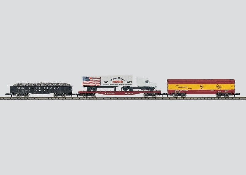 Marklin 82512 Z Milwaukee Road Freight Car (Set of 3) NIB