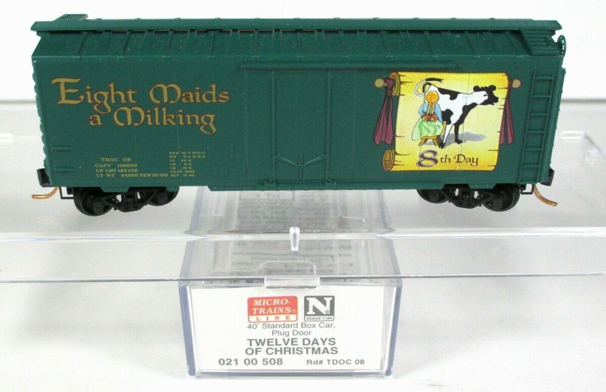 Micro-Trains 50200381 Z Eight Maids a Milking 40' Plug-Door Box Car #08