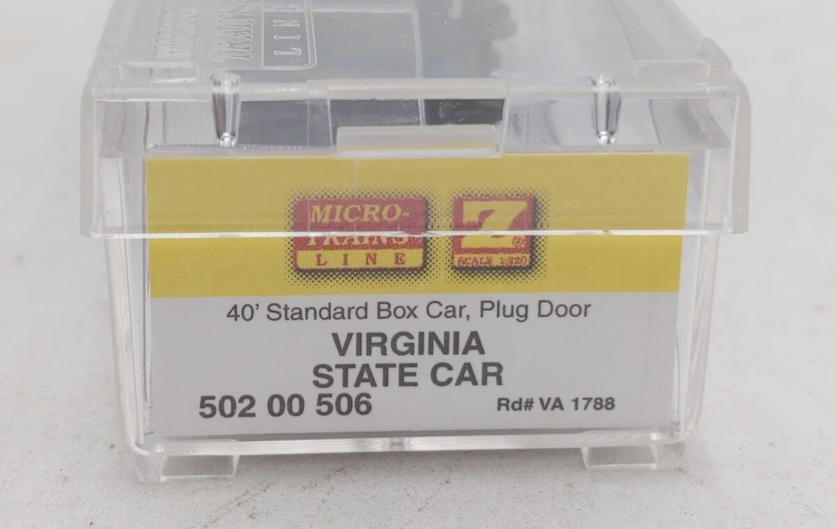 Micro-Trains 50200506 Z Scale Virginia 40' Standard Plug-Door Boxcar #1788 EX/Box
