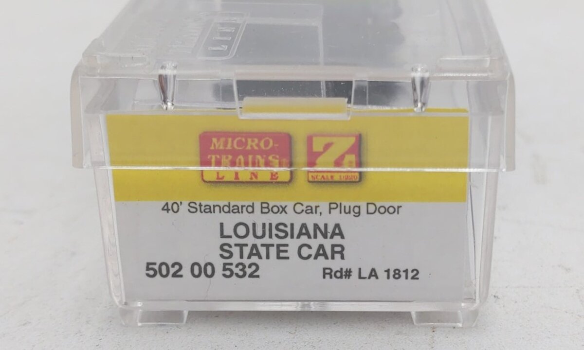 Micro-Trains 50200532 Z Scale Louisiana 40' Standard Plug-Door Box Car #1812 LN/Box