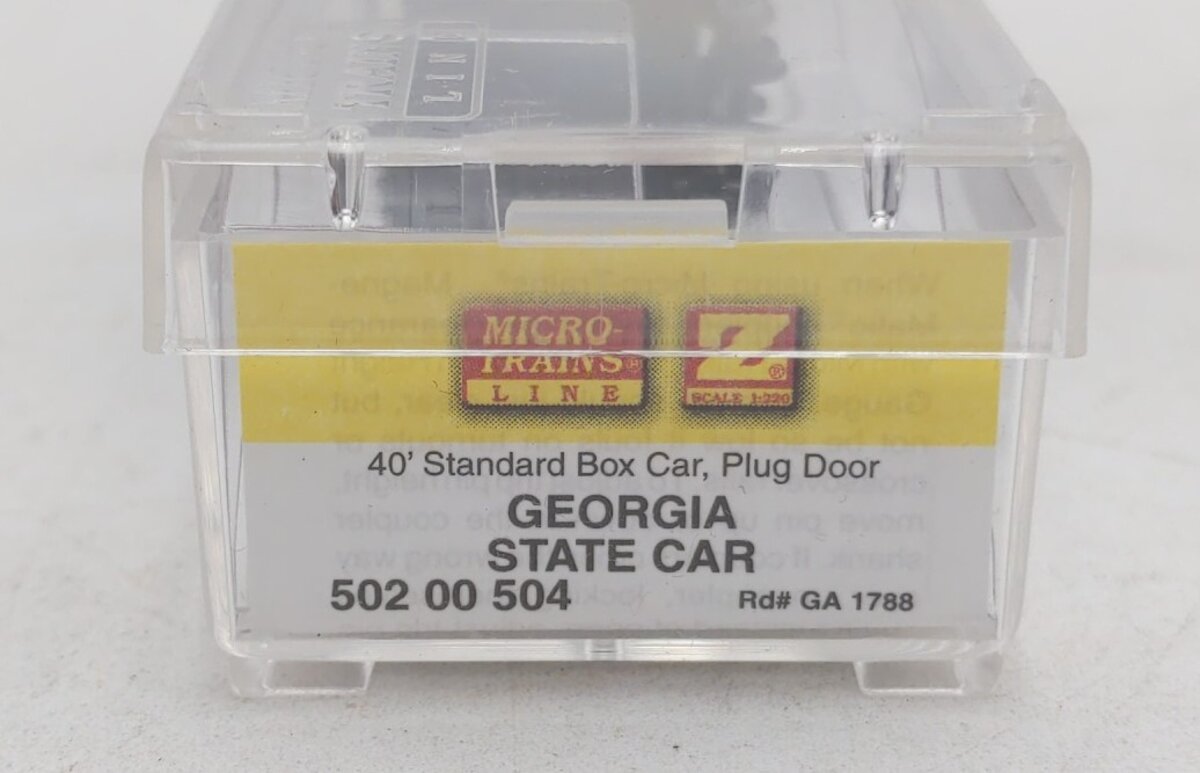 MicroTrains 50200504 Z Scale Georgia 40' Standard Plug Door Boxcar #1788 EX/Box