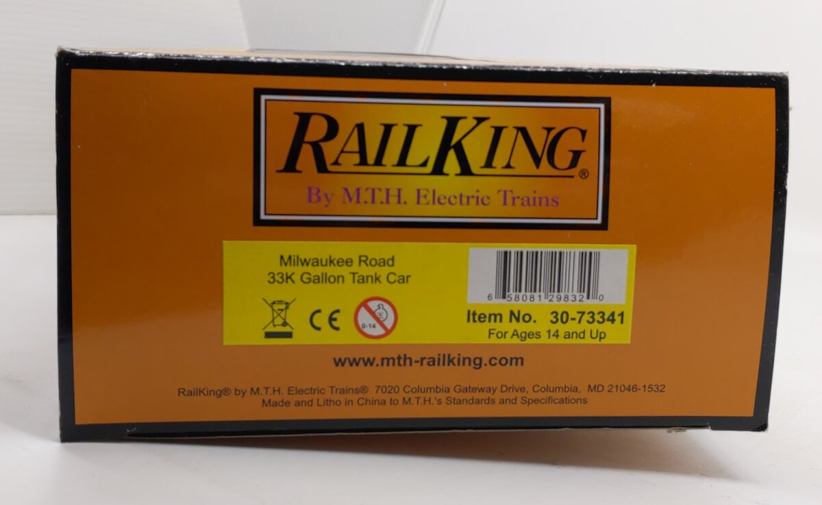 MTH 30-73341 O Gauge Milwaukee Rd. 33K Gallon Tank Car