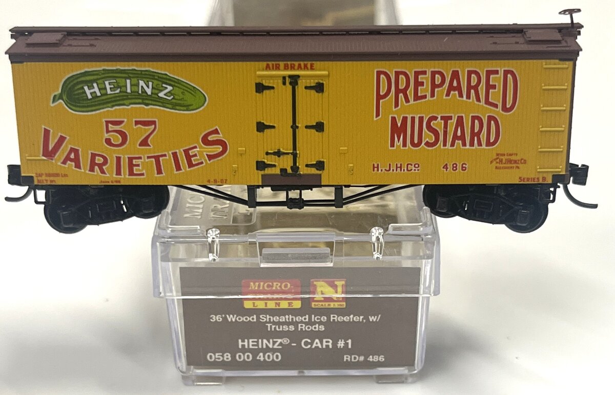 Micro-Trains 05800400 N HJ Heinz 36' Wood Sheathed Reefer #486