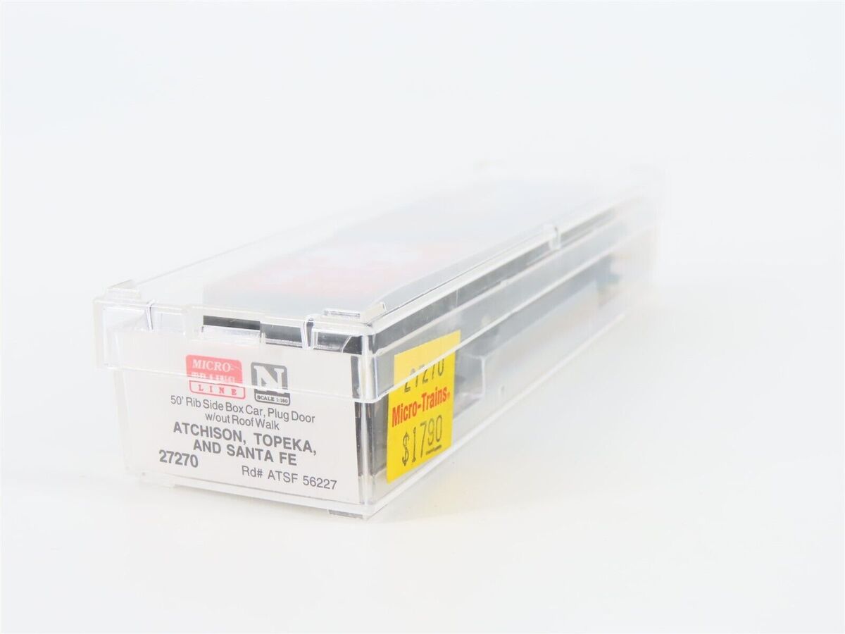Micro-Trains 02700270 N Scale ATSF 50' Plug Door Rib Side Boxcar #56227 LN/Box