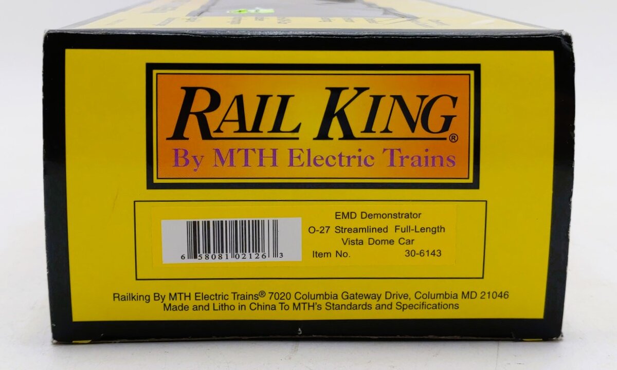 MTH 30-6143 O Gauge Electro-Motive Vista Dome Car #2747 LN/Box