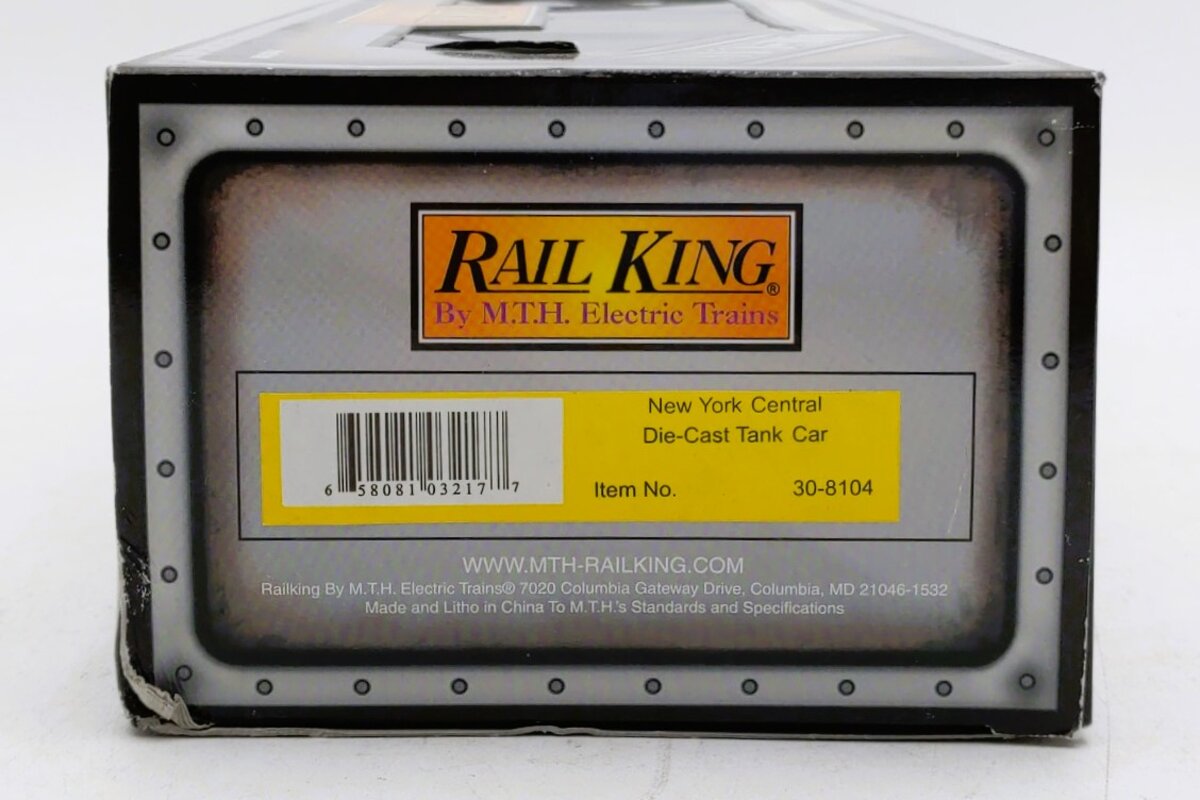 MTH 30-8104 O Gauge New York Central Die-cast Tank Car #16037 LN/Box