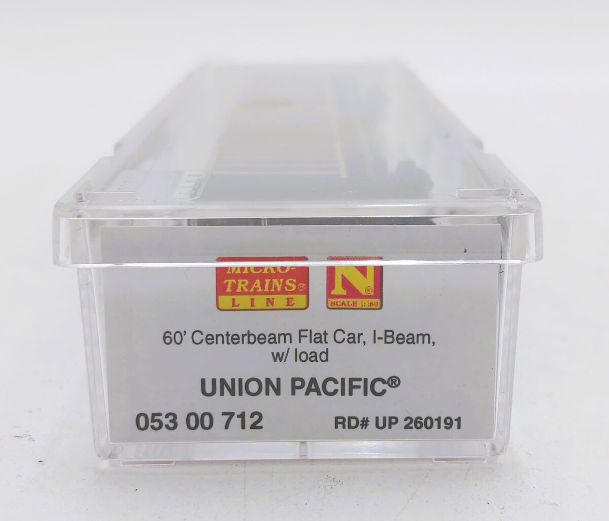Micro-Trains 05300712 N Union Pacific 60' Centerbeam Flatcar w/Load #260191