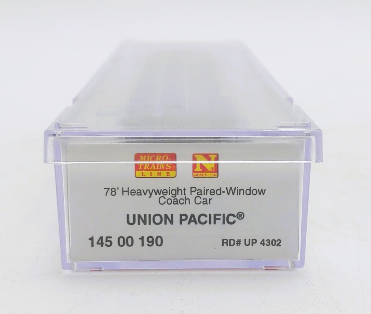Micro-Trains 14500190 N Union Pacific 78’ Paired Window Coach Car #4302
