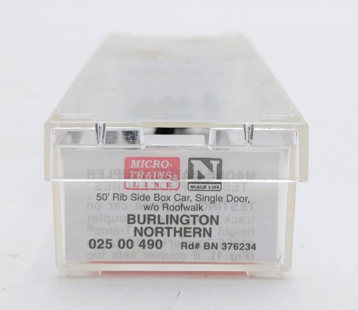 Micro-Trains 02500490 N BN 50' Single Door Rib Side Boxcar w/o Roofwalk #376234 LN/Box