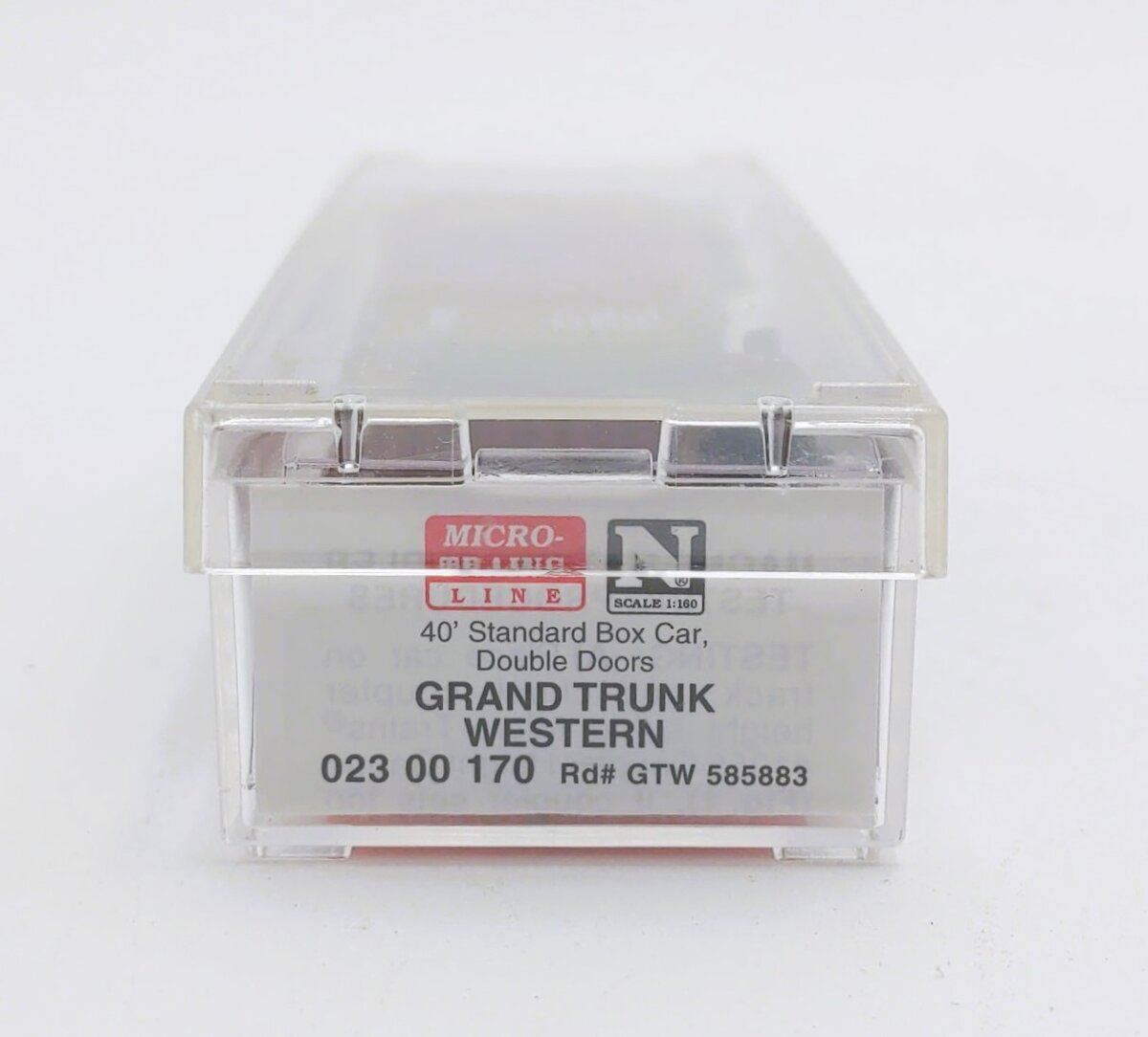 Micro-Trains 02300170 N Grand Trunk Western 40' Double Door Boxcar #585883