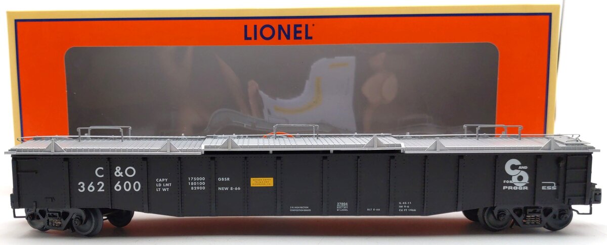 Lionel 6-27894 O Gauge Chesapeake & Ohio PS-5 Gondola with Covers