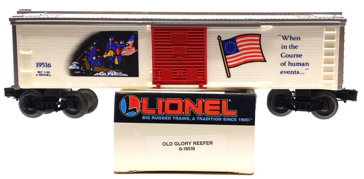 Lionel 6-19516 O Old Glory Reefer - George Washington Reefer