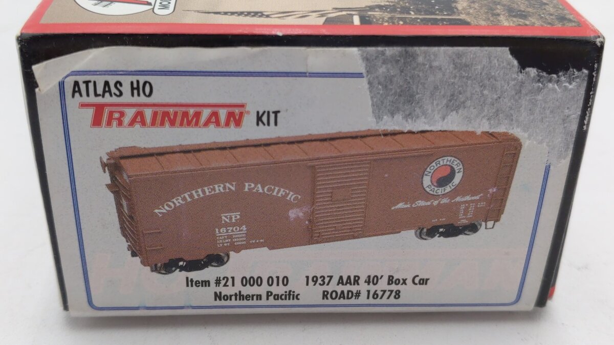 Atlas 21000010 HO Northern Pacific 1937 AAR 40' Box Car Kit #16778