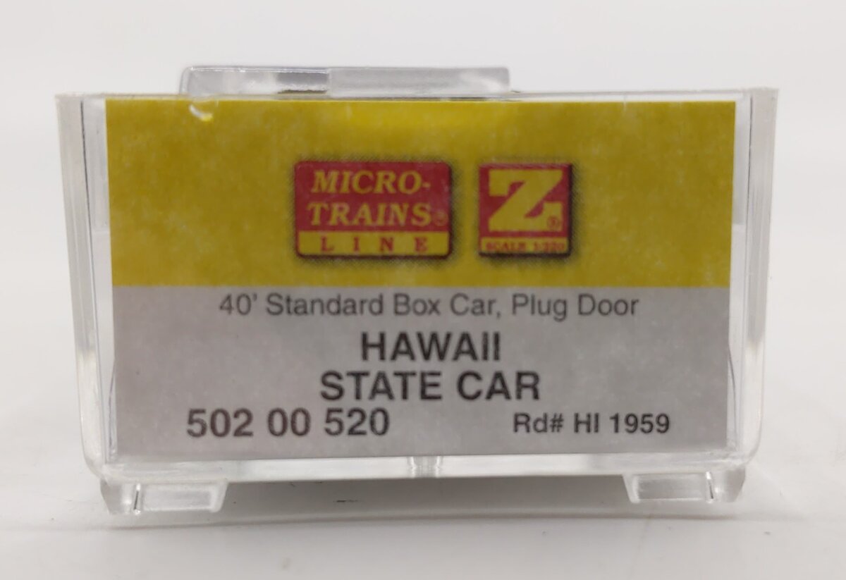 Micro-Trains 50200520 Z Scale Hawaii 40' Standard Plug Door Boxcar #1959 LN/Box