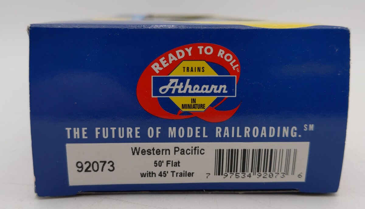 Athearn 92073 HO Western Pacific 50' Flat W/45' Trailer # 1926