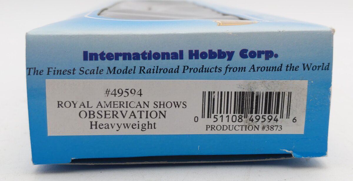 IHC 49594 HO Scale Royal American Shows Observation Heavyweight Car