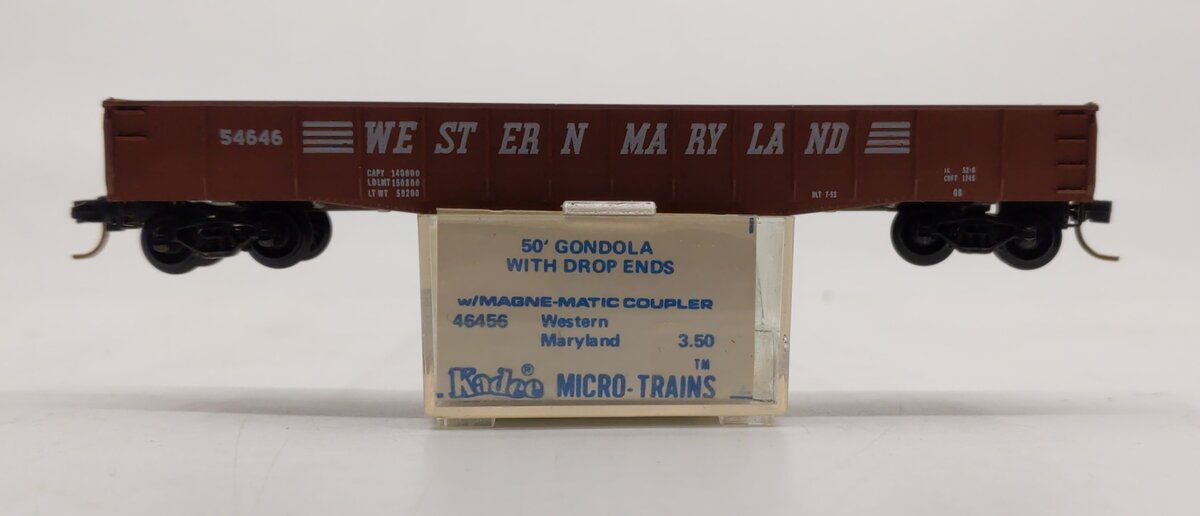 Micro-Trains 04600110 N Scale Western Maryland 50' Fishbelly Side Gondola #54646