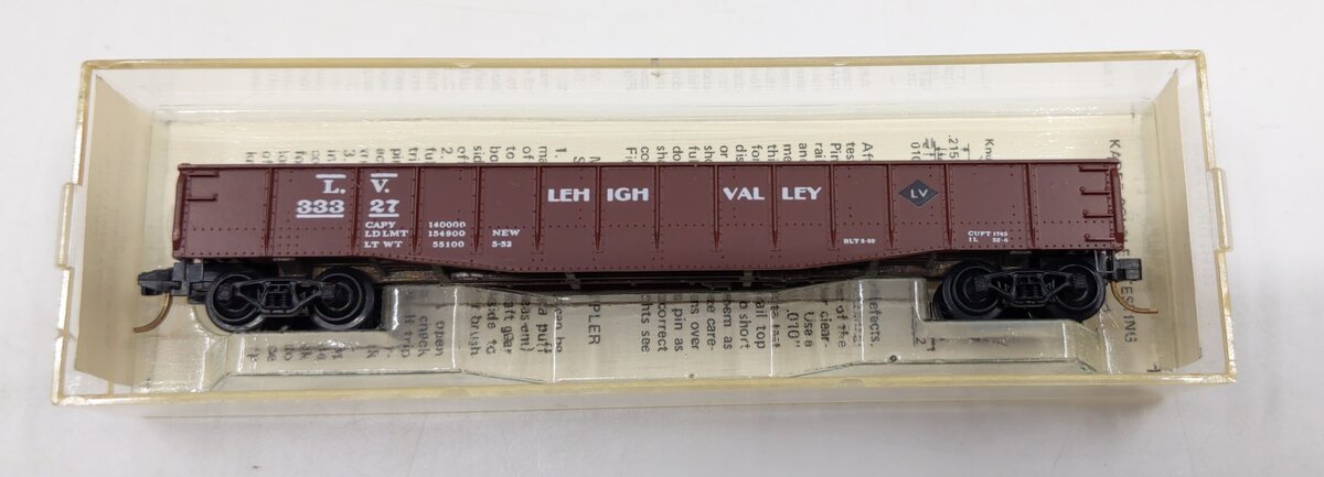 Micro-Trains 04600100 N Leigh Valley 50' Fishbelly Drop-End Gondola #33327