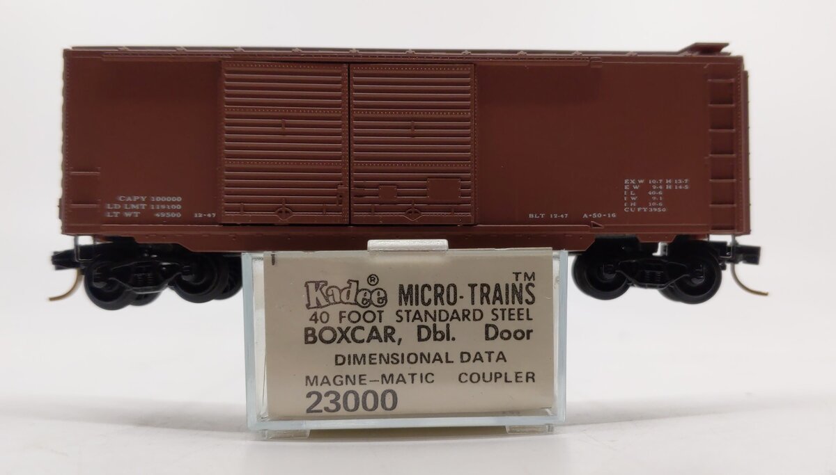 Micro-Trains 02300000 N Undecorated 40' Standard Double Door Boxcar