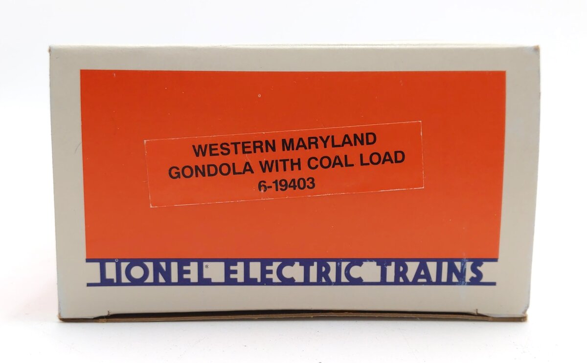 Lionel 6-19403 O Gauge Western Maryland Gondola with Coal Load #19403 LN/Box