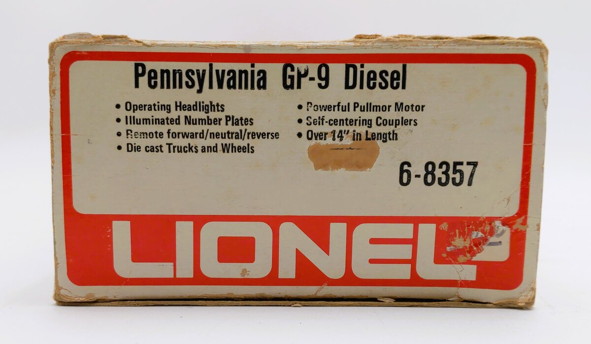 Lionel 6-8357 O Pennsylvania GP9 Diesel Locomotive #8357 EX/Box