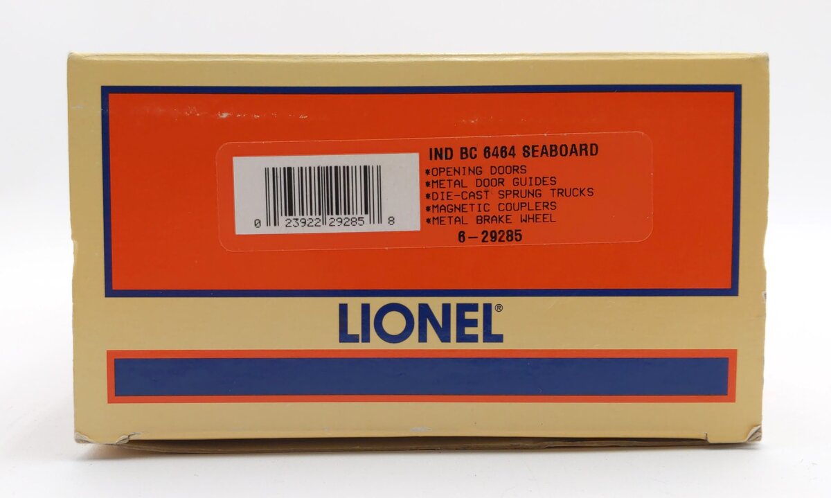 Lionel 6-29285 O Gauge Seaboard Boxcar #6464