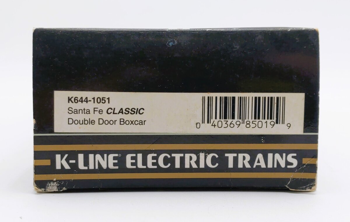 K-Line K644-1051 O Gauge Santa Fe Double Door Boxcar LN/Box