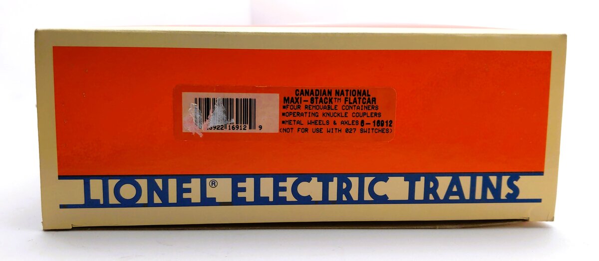 Lionel 6-16912 O Gauge Canadian National Maxi-Stack Intermodal Cars LN/Box