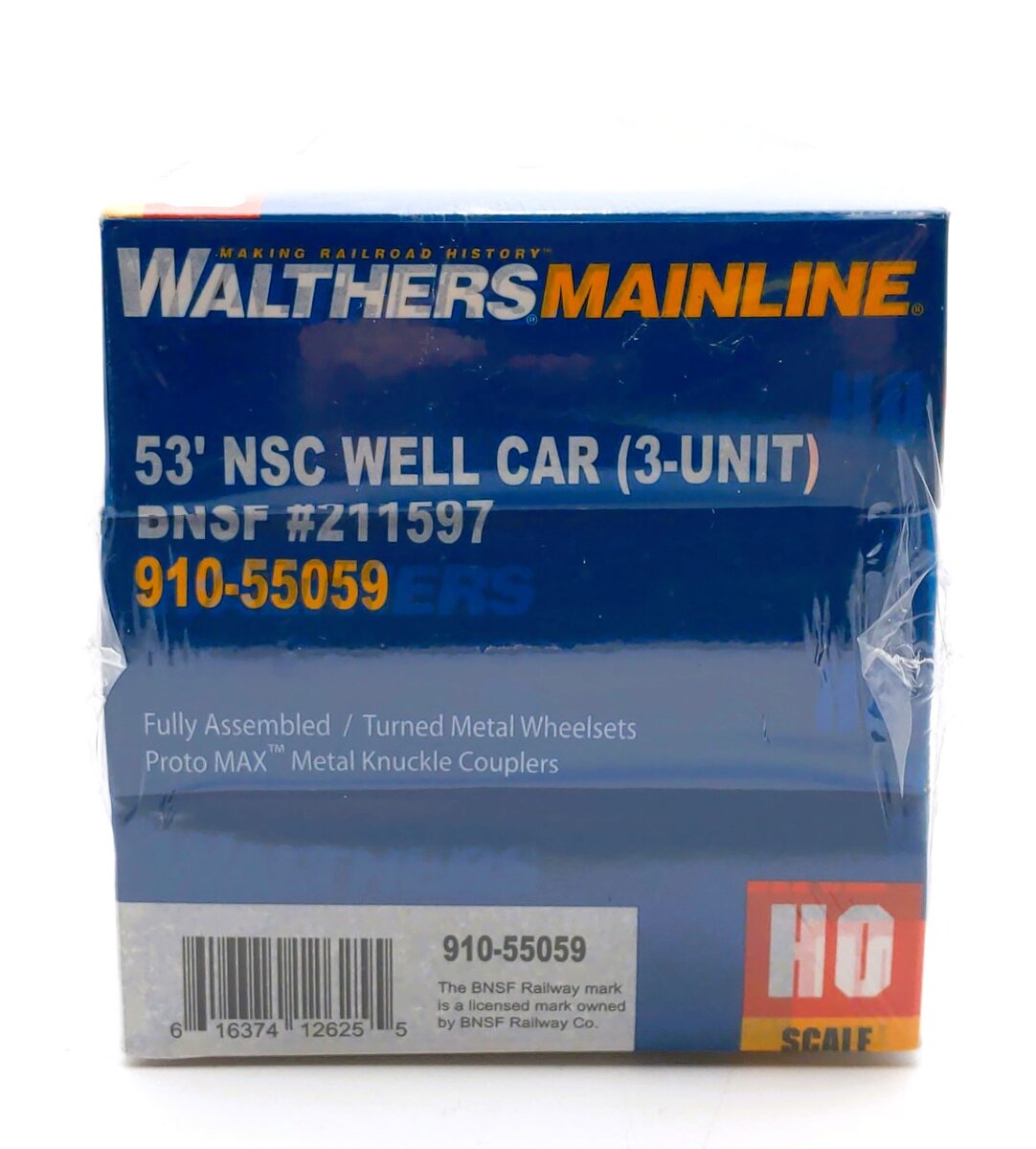 Walthers 910-55059 HO BNSF 53' 3-Unit NSC Well Car #211597