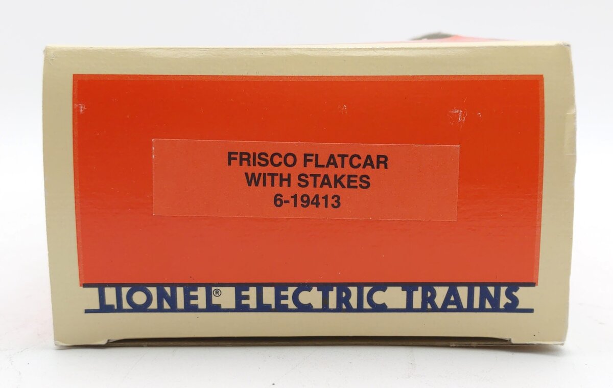 Lionel 6-19413 O Gauge Frisco Flatcar with Stakes NIB