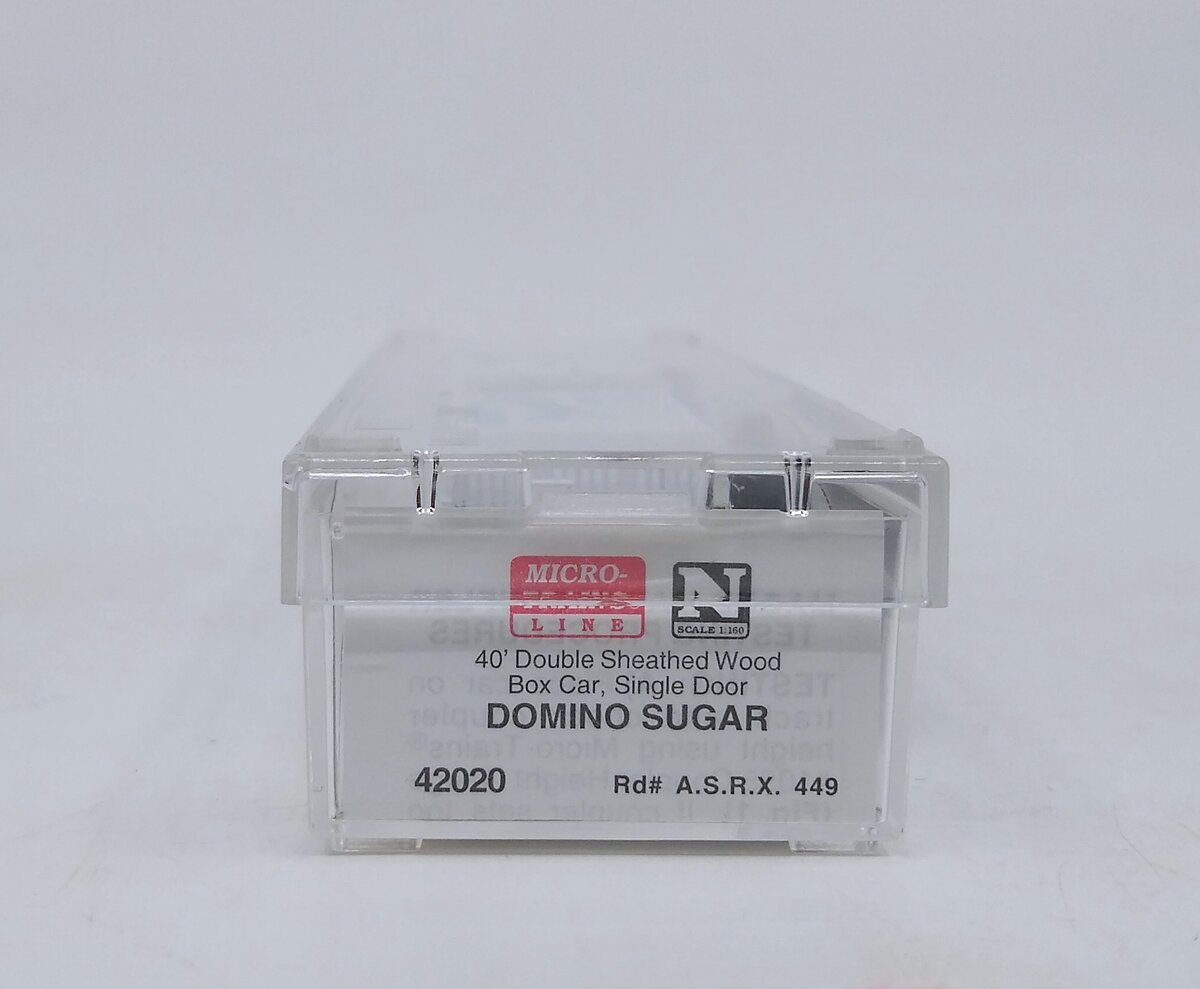Micro-Trains 04200020 N Domino Foods 40' Single Door Double Sheathed Boxcar #449 LN/Box