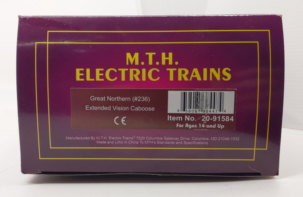 MTH 20-91584 O Gauge Great Northern Extended Vision Caboose #236