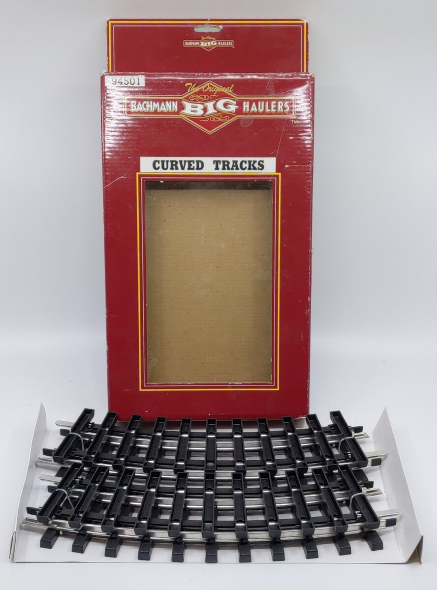 Bachmann 94501 G Scale Curved Steel Alloy Track with Plastic Ties (Pack of 4)