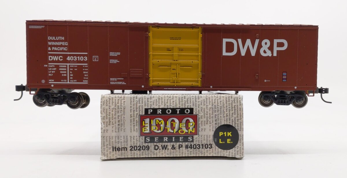 Proto 1000 20209 HO Scale Duluth Winnipeg & Pacific 50' Boxcar #403103