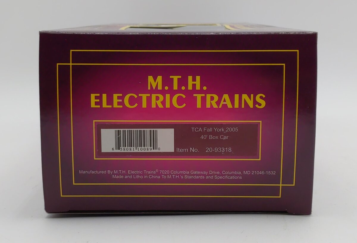 MTH 20-93318 O Gauge TCA Fall York 2005 40' Boxcar LN/Box